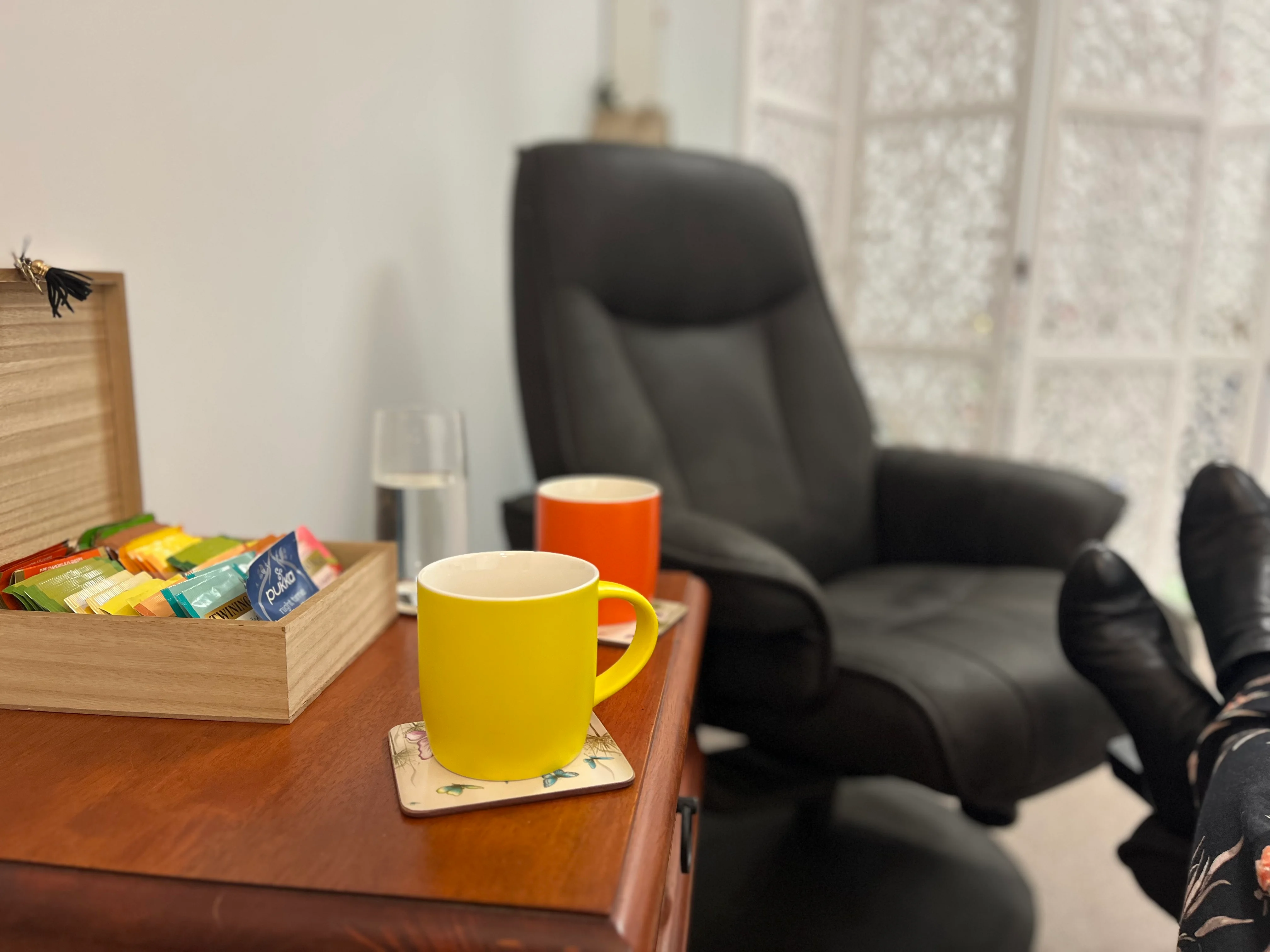 Adult counselling session showing professional mental health support