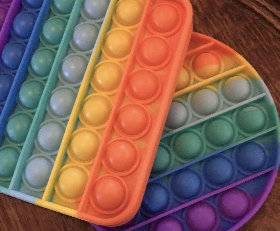 Colourful pop-it sensory fidget toys